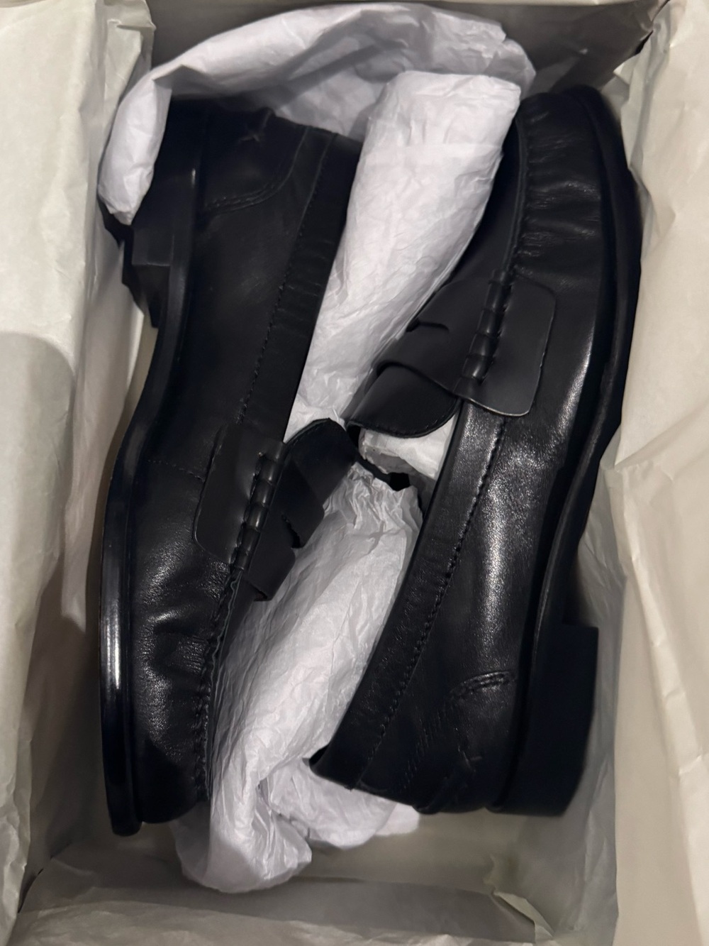 rag & bone Black Leather Penny Loafers